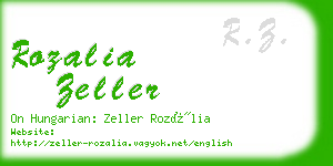 rozalia zeller business card